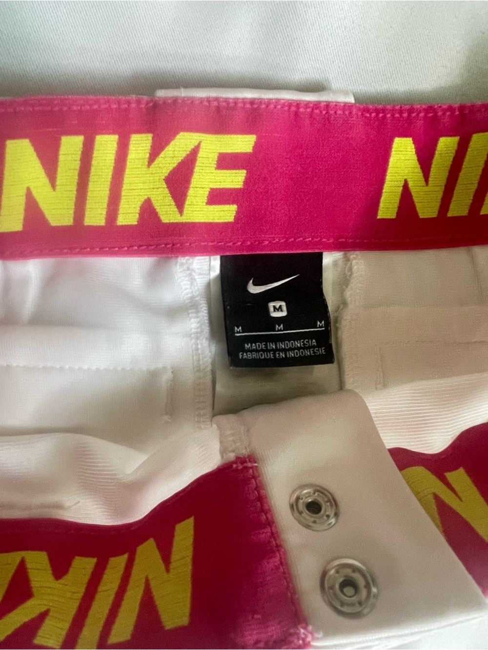 Nike Softball Pants White Knicker Stretch Athletic Uniform Pants Y2K Sporty Kids - Picture 3 of 8